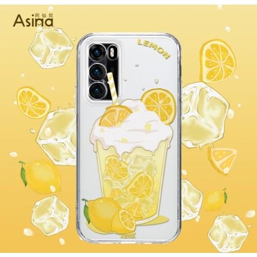 ASINA Transparent TPU Case For Huawei P40 P50 Pro Cartoon Fruit Bumper Soft Cases For P20 P30 Lite P smart 2019 Coque Fundas