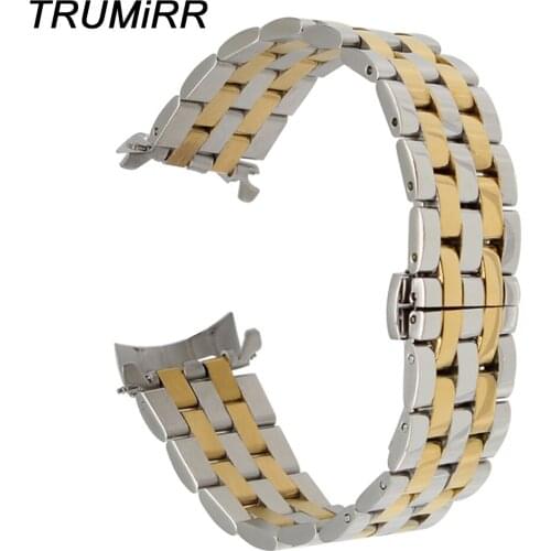 Curved End Stainless Steel Watchband for Rado Men Women Watch Band Wrist Strap Butterfly Clasp Belt Bracelet 18mm 20mm 22mm 24mm