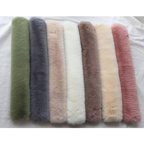 Faux Rabbit Fur Scarf Winter Hood Fur Decor Shawl Multicolor Fake Fur Bib Scarf Winter Jackets Coat Fur Collar