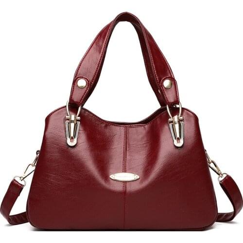 2021 Cross Body Bags Women Handbags High Quality Vintage Soft Leather Shoulder Bag Female Sac A Main Fashion Casual Tote Bag New