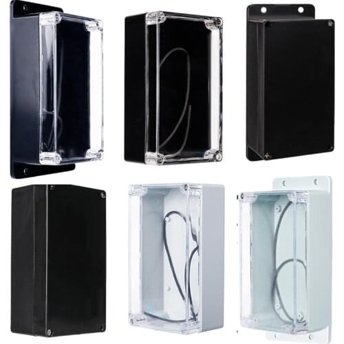 Waterproof Plastic Enclosure Box Electronic Instrument Case Electrical Project Box Outdoor Junction Box Housing Transparent clea