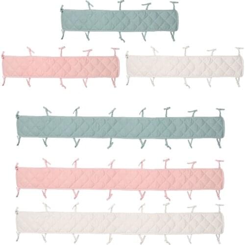 Cotton Crib Bumper Protection Wrap Edge Baby Anti-bite Solid Color Bed Fence Guardrail Baby Care Baby Safety Products