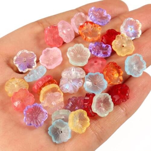 10*4mm 20-60pcs Czech Crystal Bead Crystal Colorful Glass Flower Shape Beads For Jewelry Making Necklace Earrings Best Quality