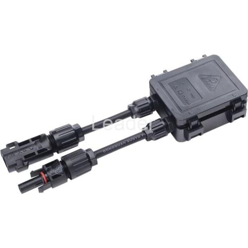 10 pcs/lot High quality 2 Way Solar Energy Junction Box PV Panel Boxes Solar JB with 2.5mm2 Cable and IP67 Conenctor FS0148