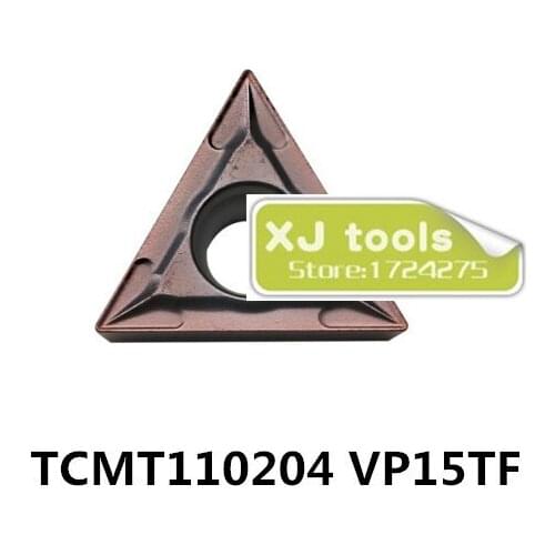 10pcs TCMT110204 VP15TF/TCMT110208 VP15TF carbide inserts for STFCR/STUCR,Turning Blades for Steel and Stainless Steel
