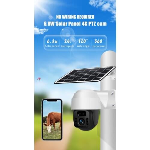 1080P 2.0MP Solar Battery Power 4G Network Video IP Camera Outdoor Waterproof Night Vision Surveillance Hunting Trail 4G Camera