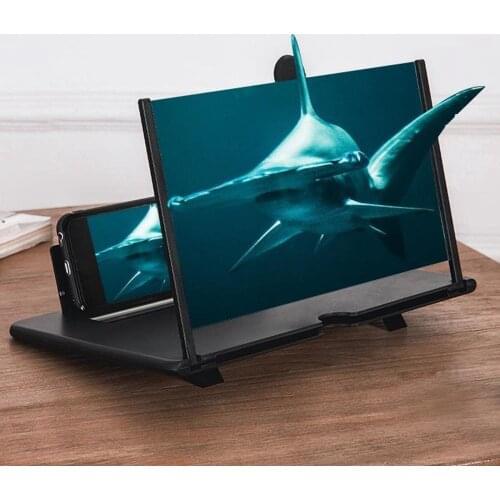 12" 3D Mobile Phone Accessories Screen HD Video Amplifier Stand Bracket with Movie Game Live Magnifying Folding Phone Holder