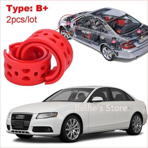 2pcs type B+ Front /Rear Car Shock Absorber Spring Bumper Power Cushion Buffer