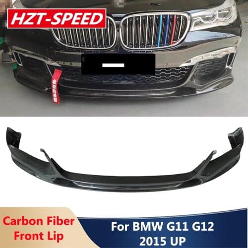 G11 3D Style Real Carbon Fiber Front Lip Bumper Diffuser Spoiler Car Body Kit For BMW 7 Series G12 730i 740i 750i 2015 Up Modifi