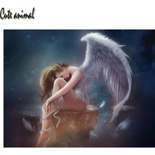 5D Diamond Painting Diamond mosaic Angel wing Full Drill Square Needlework stones DIY Cross Stitch Rhinestone Embroidery Fairy