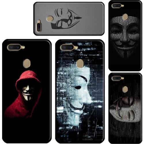 Anonymous Hacker For OPPO A53 A31 A5 A9 2020 A15 A91 A83 A3S A5S A1K Find X3 Pro F5 F7 A52 A72 Phone Case