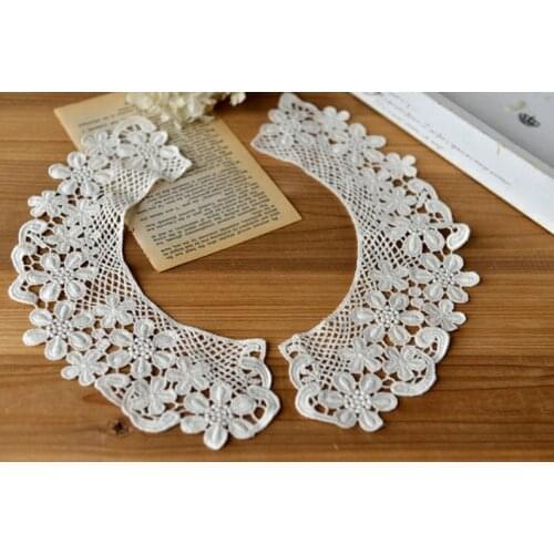 Retro Cotton Lace Collar applique, fake collar, vintage lace collar applique