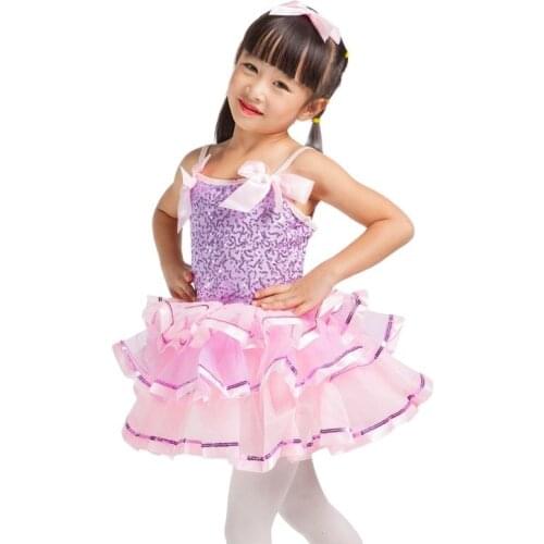 Discount!!Sparkling Sequin Spandex Bodice Leotard With Pink Trim Ballet Dance Skirt For Ballerina Stage Performance Costume Tutu
