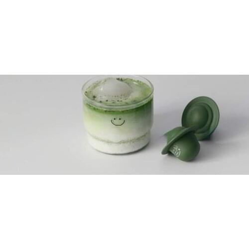 Smile Face Breakfast Cup High Borosilicate Heat Resistant Glass Yogurt Cereal Cup Milk Cup