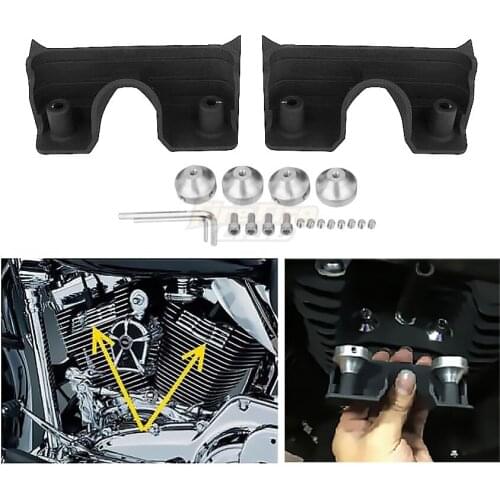 Black Motorcycle Drag Wrinkle Engine Spark Plug Filled Decorative Cover For Harley Sportster 48 883 1200 2004-2018 Accessories