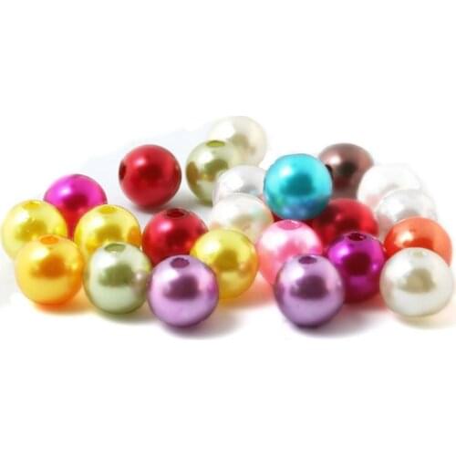 Fashion 4mm 6mm 8mm 10mm Pearl Cabochon Round Mix Colors Pearl Imitation ABS Beads DIY Craft&Decoration Making