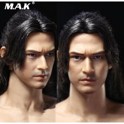 In stock 1:6 Scale Takeshi Kaneshiro Long Hair version Head Carved Akechi Samanosuke Model Toys Fit 12" Figure Body