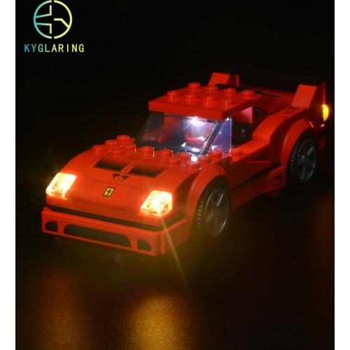 Kyglaring led Light kit For LEGO 75890 Speed Champions F40 blocks car (only light kit included)