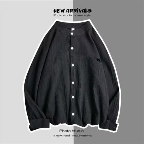 2021 New Mens Casual Blouse Cotton Linen Shirt Loose Tops Short Sleeve Tee Shirt Spring Autumn Summer Casual Handsome Men Shirt