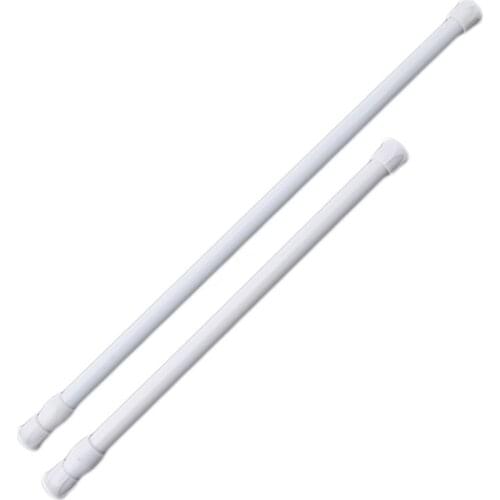 Wholesale Retail Adjustable Spring Loaded Bathroom Shower Curtain Rod Tension Extendable Telescopic Poles Rail Hanger 898998