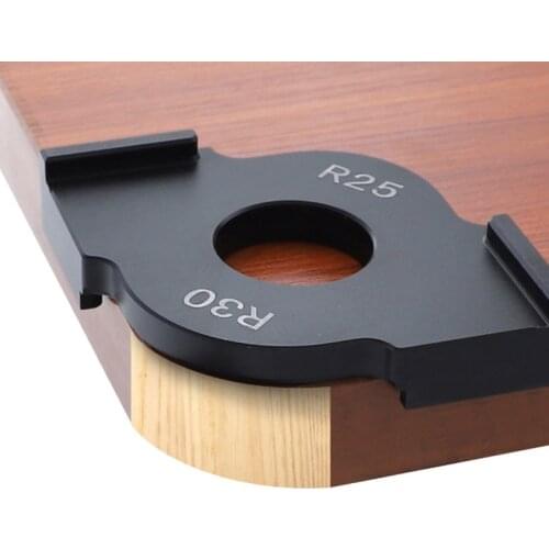 Wood Panel Radius R Plate Quick-Jig Router Table Bit Corner Jig Trimming Machine Round Corner Template Kit Woodworking Tools