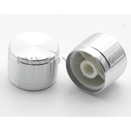 20PCS 23*17mm Potentiometer Knob Aluminum Alloy Silver For Sealing Single (Double) Potentiometer