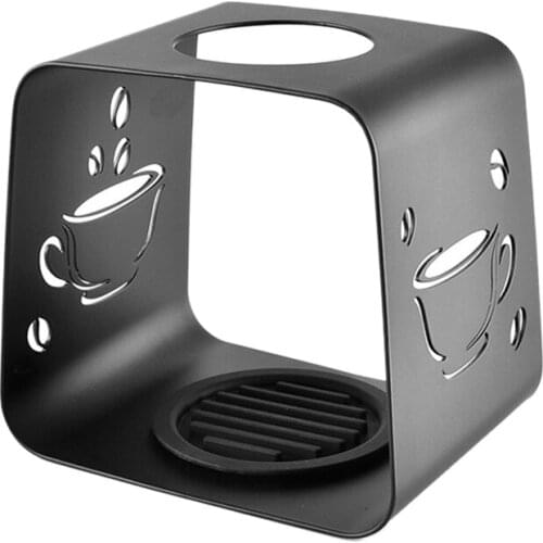 Hand Punch Coffee Stable Rack Coffee Filter Cup Holder Drip Filter Espresso Coffee Filters Barista Accessories,Black-ABUX