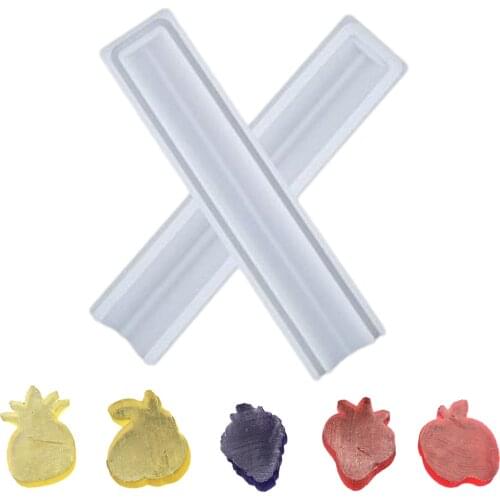 Silicone Tube Fruits Column Soap Molds Embed Tube Apple Pear Strawberry Pipe Mould For Candy Cake Candle Making Supplies