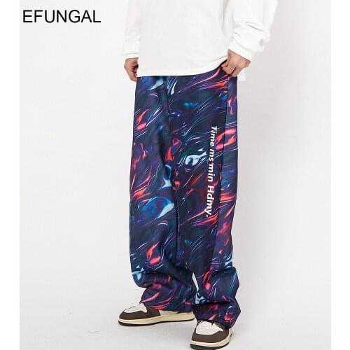 Digital Printed Sportswear Men Harem Joggers Colorful Tie Dye Harajuku Streetwear Baggy Hip Hop Pants Punk Fashion Trousers Mens
