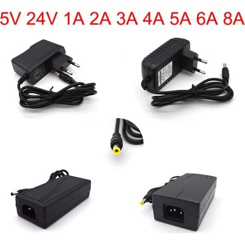 Universal DC 5V Power Adapter 5V 24V 1A 2A 3A 4A 5A 6A 8A Power Supply Charger AC 110 240V To DC 5 24 Volt Transformer 5V 24V