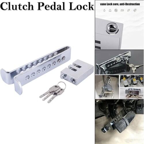 Universal Auto Car Brake Clutch Pedal Lock Alloy Steel Security Anti-Theft For Cars Truck Throttle Accelerator Pedal Lock