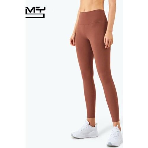 MYS 2021 Women Gym Leggings Elastic Naked Feeling Pocket Yoga Pants High Waist Fitness Butt Lift Squat Proof Slim Workout Tights