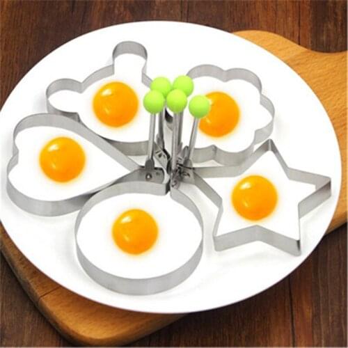 1/5Pcs Stainless Steel Fried Egg Mold Pancake Bread Fruit And Vegetable Shape Decoration Kitchen Accessories Kitchen Gadgets