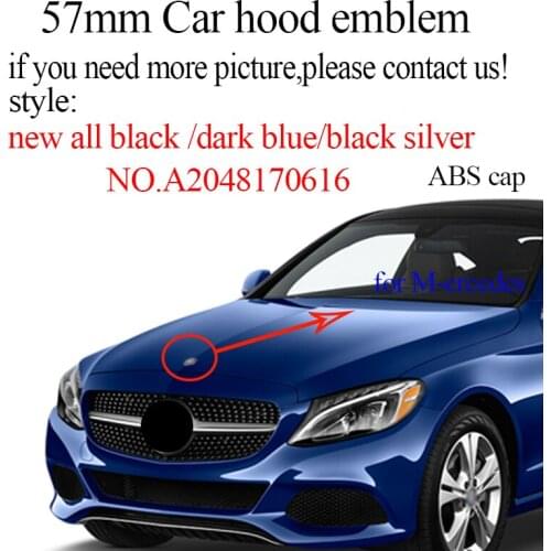 1pcs 57mm Car Hood Emblem Badge For w212 w124 w140 w163 w202 w203 w204 w210 w211 A2048170616 high quality