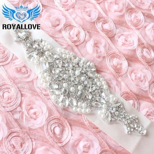 30pcs) Hot Fix Iron Beaded Bridal Sew On Custom Wholesale Pearls Applique Crystal for Dresses and DIY Bridal Sash or Headbands