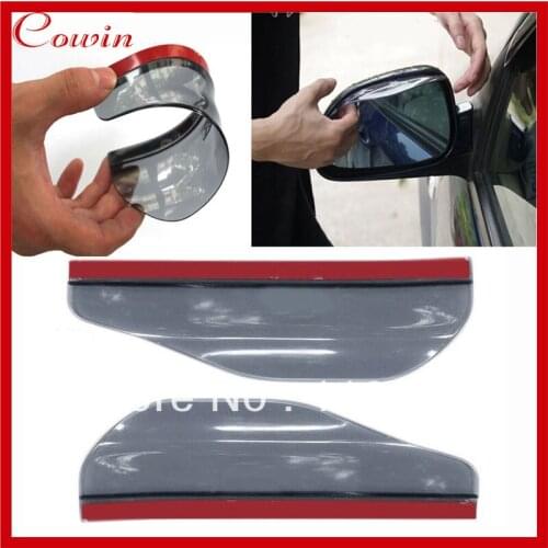 Free shipping 10pcs/lot Smart Flexible Plastic Car Rear view mirror Rain Shade Guard Sun Visor Shade Shield shower blocker cover