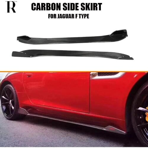 F Type Carbon Fiber Side Skirt for Juguar F-Type 2013-2019 Auto Racing Car Styling Extension Skirts