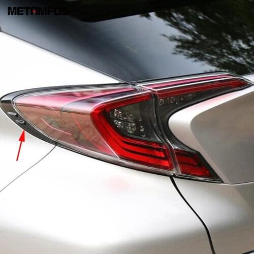 For Toyota CHR C-HR 2016-2018 2019 Chrome Rear Light Lamp Taillight Cover Trim Decoration Frame Exterior Accessories Car Styling