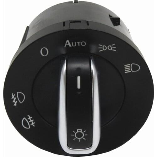 For V-W Passat CC J-etta MK5 Golf 5ND941431B Chrome Car Auto Headlight Fog light Switch Control Auto Parts Car Accessories