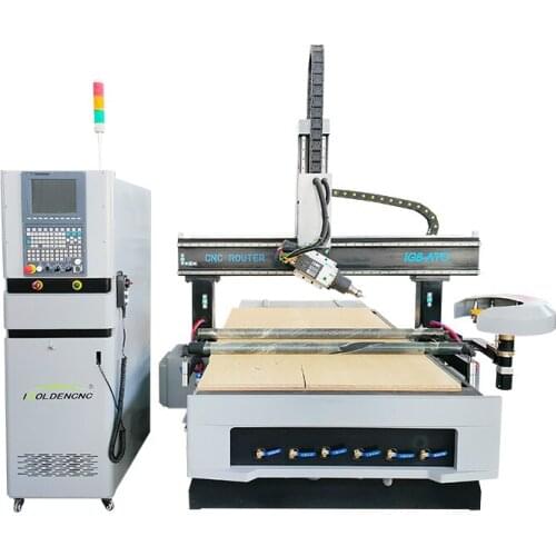 Atc cnc 4 axis automatic tool changing wood router 1325 2030 4*8ft 3d cnc wood carving router furniture making machine