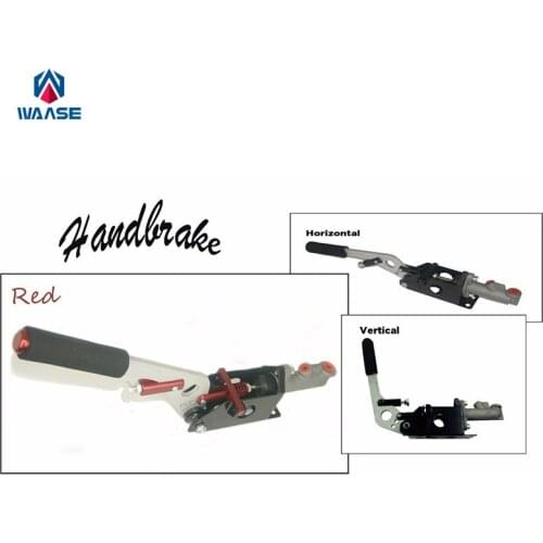 Red Universal Car Hydraulic Handbrake Vertical & Horizontal 25cm Rally Racing E-Brake Lever Device Master Cylinder