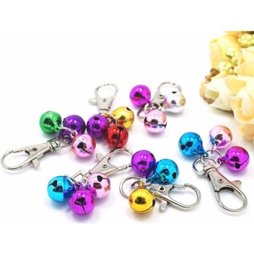 Colourful Iron Metal Jingle Bell Christmas Decoration Pet Pendants Key DIY Crafts Handmade Accessories