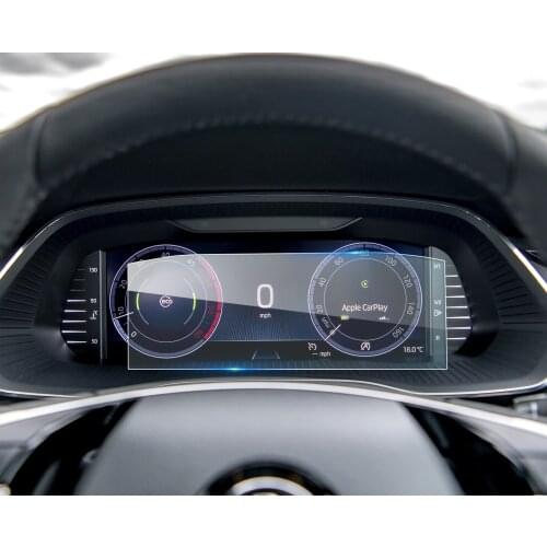 LFOTPP For Octavia Mk4 10 Inch 2020 2021 Car LCD Instrument Display Tempered Glass Screen Protector Auto Interior Accessories