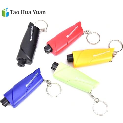Hot Safety Hammer Car Hanging Accessories Ornaments Decoration Key Chain Knife Life Saving Seat Belt Cutter Break Window Glass A