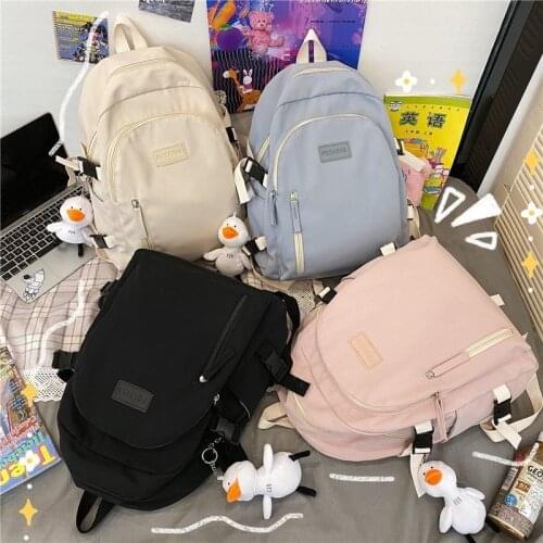 Fashion Backpack Nylon Waterproof Female Backpack College School Bags For Teenager Girls Student Laptop Book Bags Cool 2021