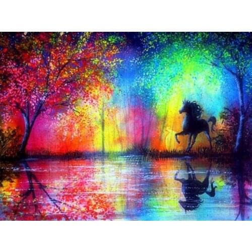 R18347 11CT/14CT/18CT/25CT/28CT night snowing patterns Counted Cross Stitch DIY Cross Stitch Kits Embroidery Needlework Sets