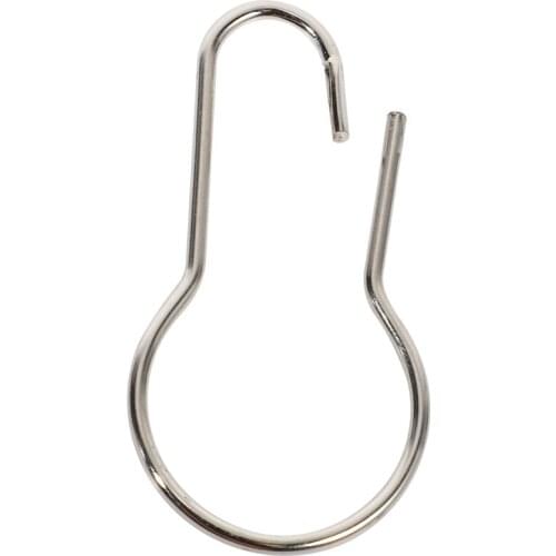 Lot of 100 iron Shower Curtain Hooks Rings Pear Clips