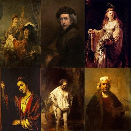 New Hot Dutch painter Rembrandt series 5D DIY diamond painting full square/round diamond embroidery home decoration wall art