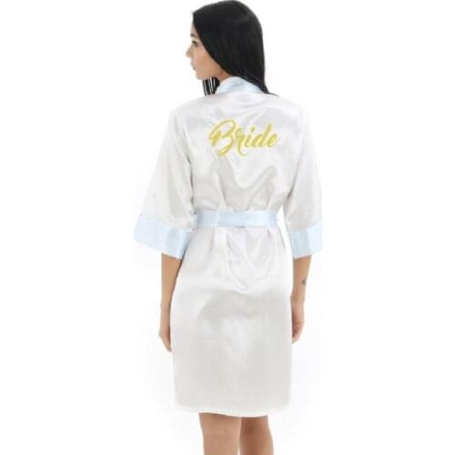 NEW Bride wedding Short Robe Bath Gown New Womens Kimono Yukata Nightgown Lady Sleepshirts pajama Nightdress S-XXL #4165