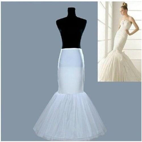 One Hoop Fishtail Wedding Dress Ball Gown Bridal Petticoat Slips Mermaid